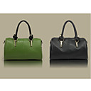 Women's Vintage PU Leather Contrast Color Tote/Crossbody Bag