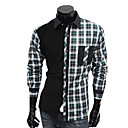 Men's Cheap Thicken Long Sleeve Chequer Print Leisure Shirt(Assorted Colors And Sizes)