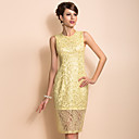 TS Simplicity Gold Lace Sleeveless Sheath Dress