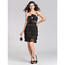 Sheath/Column Strapless Short/Mini Taffeta Cocktail Dress