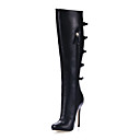 Leatherette Stiletto Heel Knee High Boots With Bowknot Party / Evening Shoes