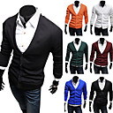 Men's Cheap Pure Color Organic Cotton Knitwear(Assorted Colors And Sizes)