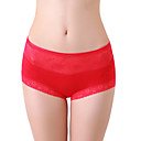XZYD Red High-waist Jacquard Lace Panties