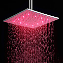 12 inch Brass Shower Head with Color Changing LED Light
