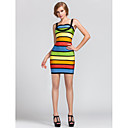 Sheath/Column Straps Short/Mini Rayon Nice Bandage Dress