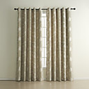 (Two Panels) Traditional Jacquard Floral Energy Saving Curtains