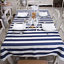 Stripe Cotton Polyester Blend Table Cloths