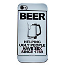 Caso cerveja padrão rígido para iPhone 4/4S