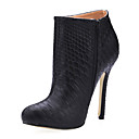Leatherette Stiletto Heel Ankle Boots With Zipper Party / Evening Shoes
