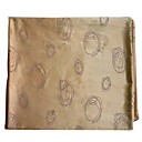 Jacquard Circles Round Cotton Polyster Blend Beige Table Cloth