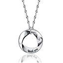 Eenvoudige 925 sterling zilveren Cirle Hanger Collier