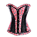 Unique Faux Leather Strapless Front Busk Closure Corsets Shapewear