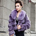 Long Sleeve Shawl Collar Fox Fur Casual/Office Jacket (More Colors)