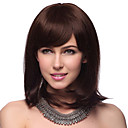 Capless Medium Straight 100% Human Hair Wigs with 2 Colors to Choose