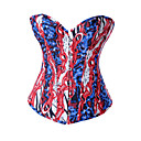 Unique Satin Front Busk Closure Strapless Corsets Shapewear