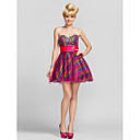 A-Line Sweetheart Mini/Short Sequined Cocktail Dress