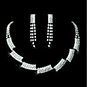 Gorgeous Simple Design Alloy With Rhinestone Women's Jewelry Set Including Necklace,Earrings