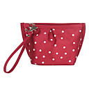 3 Colors White Dots Pattern Portable Cosmetic Makeup Pouch Hand Carrying Case Bag