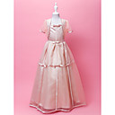 A-line Spaghetti Straps Floor-length Organza And Satin Flower Gril Dress