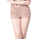 Chinlon and Spandex with Lace Mid Waist Shaper Briefs