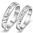 Moda plata platino plateado y el anillo de aleación de Parejas '