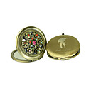personnalisé de conception de fleur miroir de chrome faveur compact