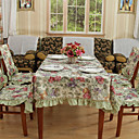 Country Print Floral Polyester Cotton Blend Multi-color Table Cloths