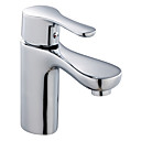 Chrome Finish Centerset Contemporary Style Brass Bathroom Sink Faucet