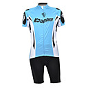 Kooplus 100% poliéster de manga corta de secado rápido para hombre Trajes BIB bici cortos (azul y blanco)
