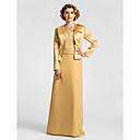 Sheath/Column Square Floor-length Chiffon And Lace Mother of the Bride Dress With A Wrap
