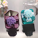 Cuboid Tin faveur métal avec des fleurs - Lot de 6 (plus de couleurs)