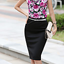 Donna Solid Pencil Skirt colore (cintura non è inclusa)