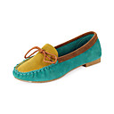 Suede Flat Heel Loafers & Slip-Ons With Split Joint Honeymoon Shoes (More Colors)