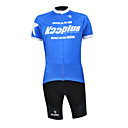 Kooplus 100% poliéster de manga corta de secado rápido para hombre Trajes BIB bici cortos (azul y blanco)