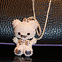 Mujeres Qute Perla Little Bear Necklace