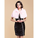 Faux Fur With Sashes/ Ribbons Special Occasion Shawl