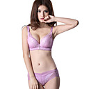Women's Deep V Lace Bra&Panties Set