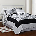 3PCS clássico da manta de retalhos de algodão Set Quilt Rainha