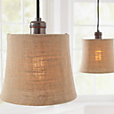 60W Moderne anheng lys med Fabric Drum Shade