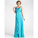 Sheath/Column V-neck Floor-length Chiffon Mother of the Bride Dress