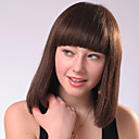 Capless court brun cheveux raides mixte Perruques