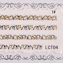 3PCS Lace Nail Art Nail Stickers transparentes No.2 (colores surtidos)