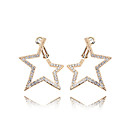 Superbe, Stars en or 18 carats plaqué d'alliage de haute qualité et boucles d'oreilles en cristal (plus de couleurs)