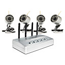 Built-in USB Based Network DVR with 4 Wireless Nightvision Cameras