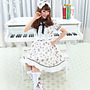 Kurzarm knielangen White Cotton Land Lolita Kleid