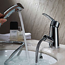 Contemporary Chrome Finish Pull-out One Handle Kitchen Faucet