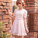 Vrouwen Lace Decor Skater Dress