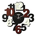 braun Zahl mute Wanduhr