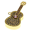 Gitarre geprägt Metal Material USB Stick 32G (Gold)