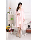 Solid Color Silk 2 Sets Robe